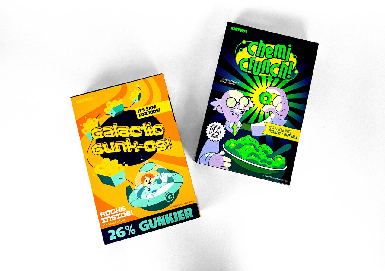 Two sugary cereal brands made just for kids!